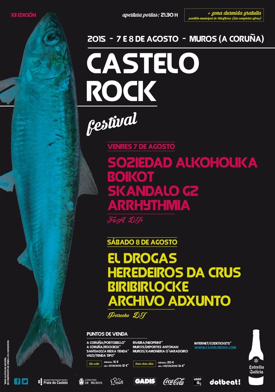 Castelo Rock 2015. 7 y 8 de Agosto en Muros. 